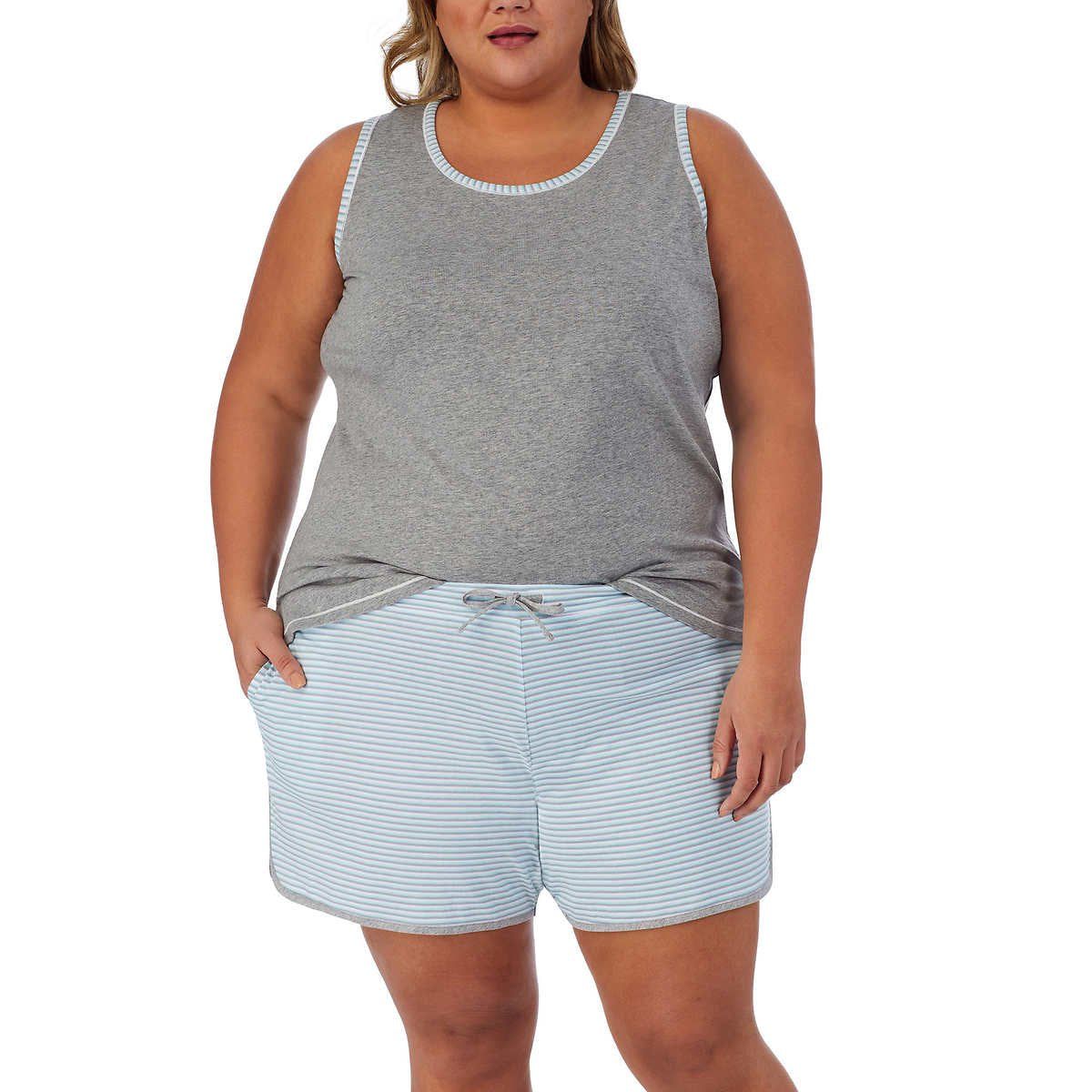 CAROLE HOCHMAN Women's Pajama Set - 4 Piece Sleep & Lounge Wear for Women, Soft and Comfy Loungewear