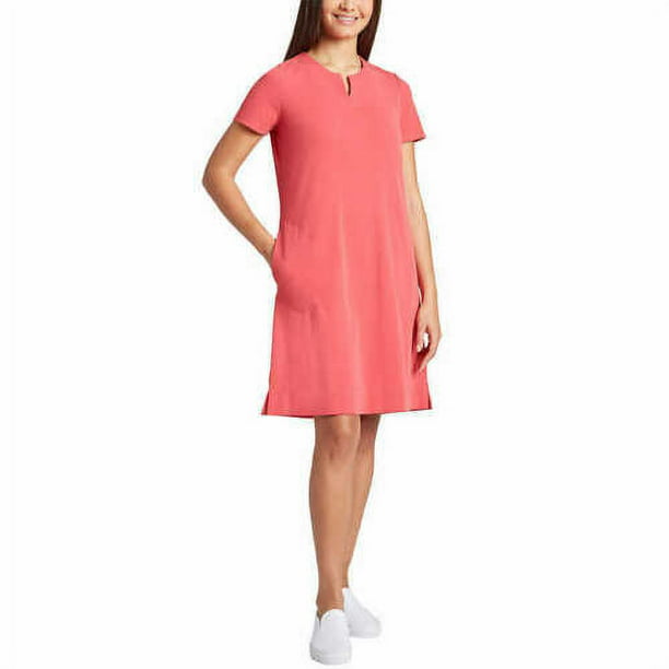 ELLEN TRACY Ladies' V-Notch Dress (RED ROBIN, XL)