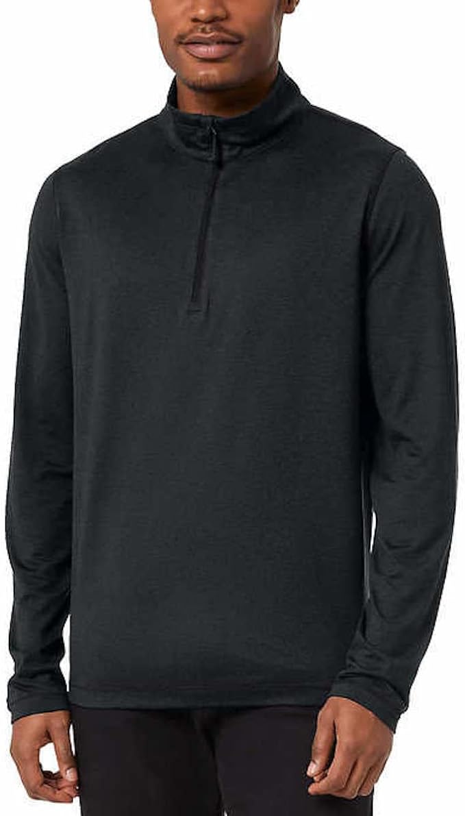32 Degrees Heat Men's Soft Quarter Zip Long Sleeve Pullover Shirt (as1, alpha, l, regular, regular, Gray, Large)