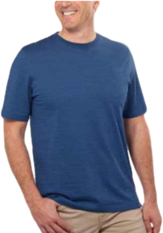 Kirkland Signature Men's Classic Tee (Heatherr Blue, M)