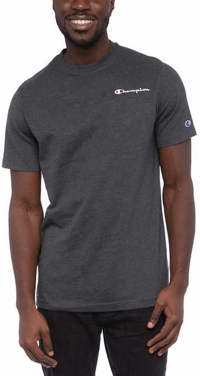 Champion Men's Short Sleeve T-Shirt (Granite, Small)