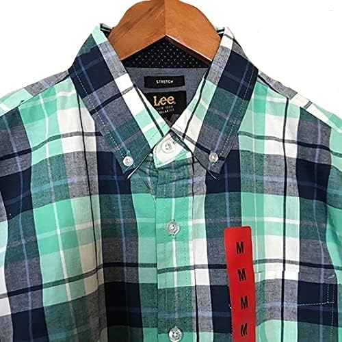 Lee. Men's Short Sleeve Woven Shirt (Spearmint, X-Large)