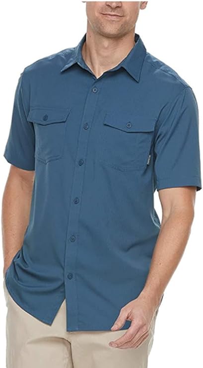 Columbia Mens Omni Shade Short Sleeve Shirt Color Name Whale XX-Large