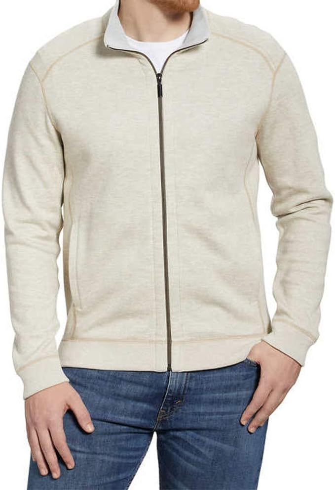 Kirkland Signature Men's Full Zip Sweater/Tan/X-Large