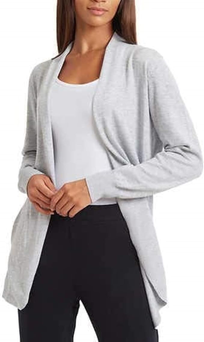 Ella Moss Ladies' Cozy Cardigan (Heather Gray, Small)