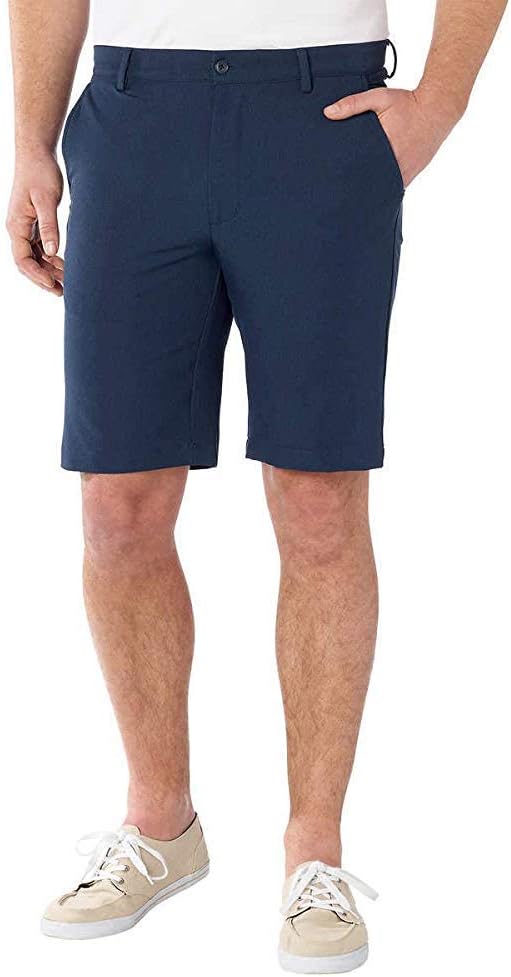 Greg Norman ML75 Luxury Microfiber Ultimate Travel Golf Shorts (Navy, 34)