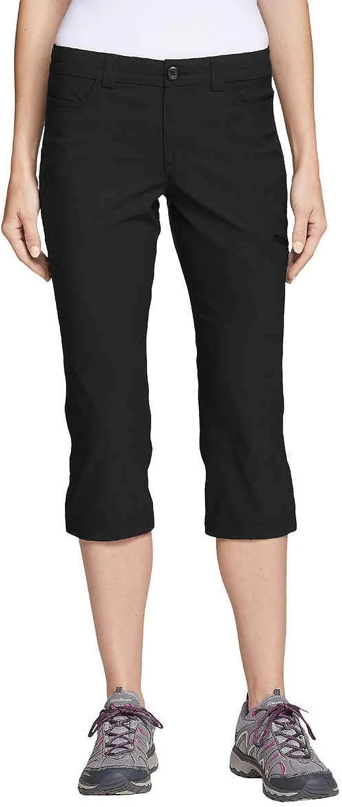 Eddie Bauer Women's Rainier Capri (Black, 12)