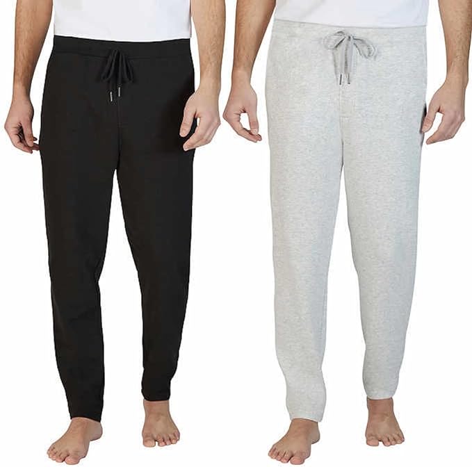 Eddie Bauer Men's 2-Pack Lounge Joggers (Black/ Light Gray, XX-Large)