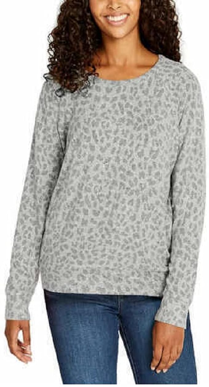 Buffalo Ladies Cozy Top (Grey Print, Small)