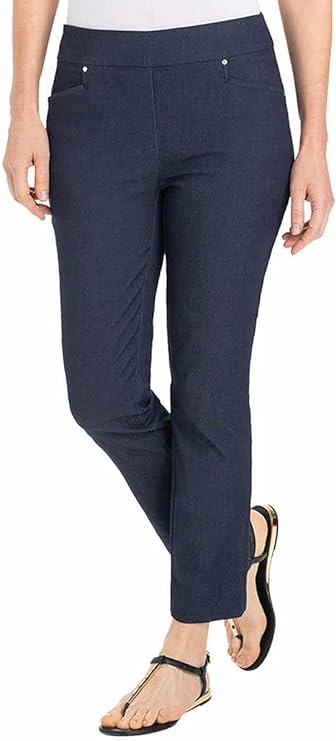 Hilary Radley Ladies' Pull On Ankle Pants (Indigo, Medium)