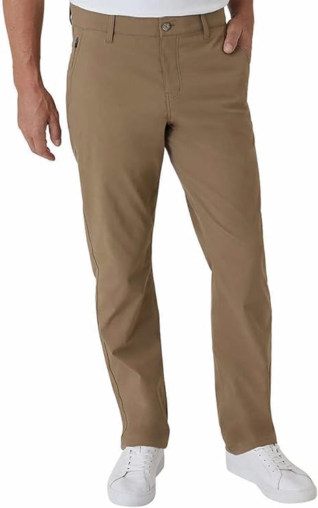 Weatherproof Vintage Men's Performance Weather-Flex Flatfront Pant (Khaki, 40x32)