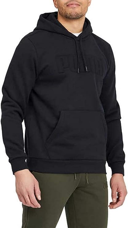 Puma Men's Pullover Hooded Sweatshirt (Black, X-Large)