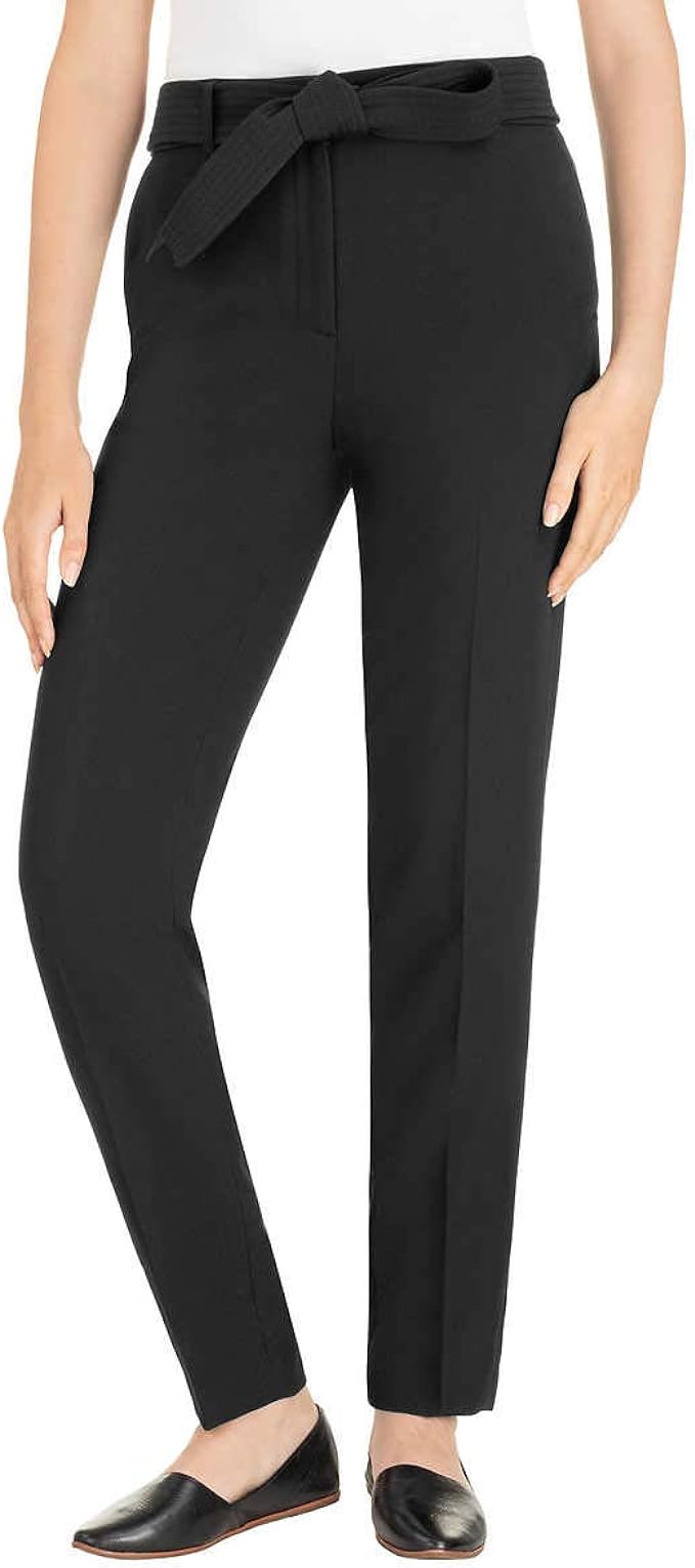 Hilary Radley Women's Tie Front Pant (Black, 16)