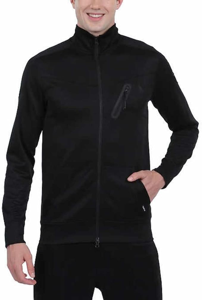 Spyder Active Men's Moisture Wicking Full Zip Jacket (Black, Large)