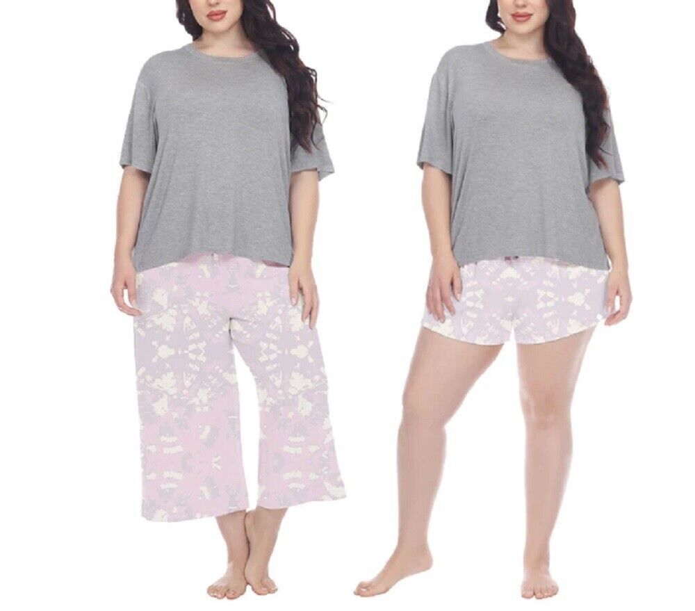 Honeydew Women's 3 Piece Super Soft Jersey Pajama Set (Zion Tie-Dye, X-Small)