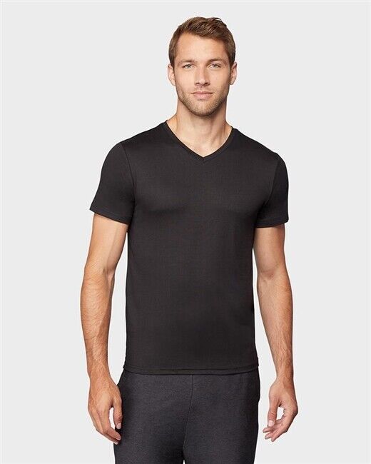 32 Degrees Men's Cool V-neck Tee Shirt - Black - XL