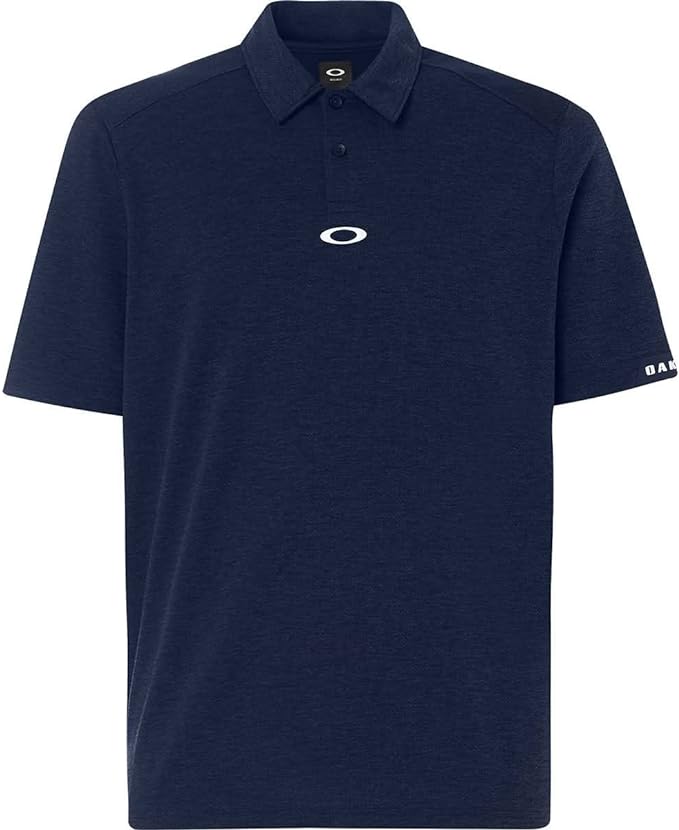 Oakley Men's Aero Ellipse Polo (Fathom Heather, Large)