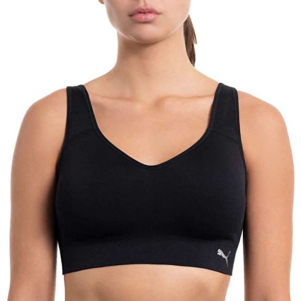 Puma Women's Seamless Sports Bra 2-Pack: Moisture-Wicking, Stretchy, Racerback Design