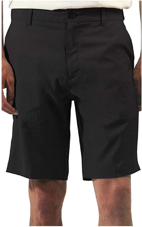 Micros Men's 4-Way Stretch Flat Front Shorts (Black, 30)