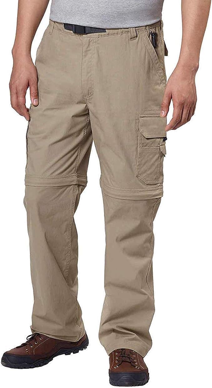 BC Clothing Men's Convertible Lightweight Comfort Stretch Cargo Pants or Shorts (Sand, XXL x 32)