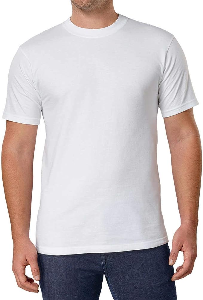 Kirkland Signature Men's Short Sleeve Classic Cotton Tee (White, X-Large)