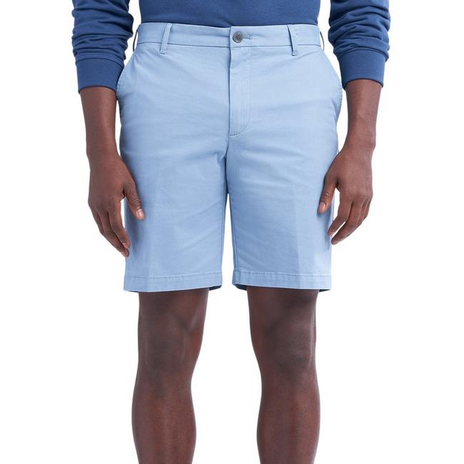 IZOD Men's Mid-Weight Saltwater Flat Front Stretch Chino Short (Ashley Blue, 40)