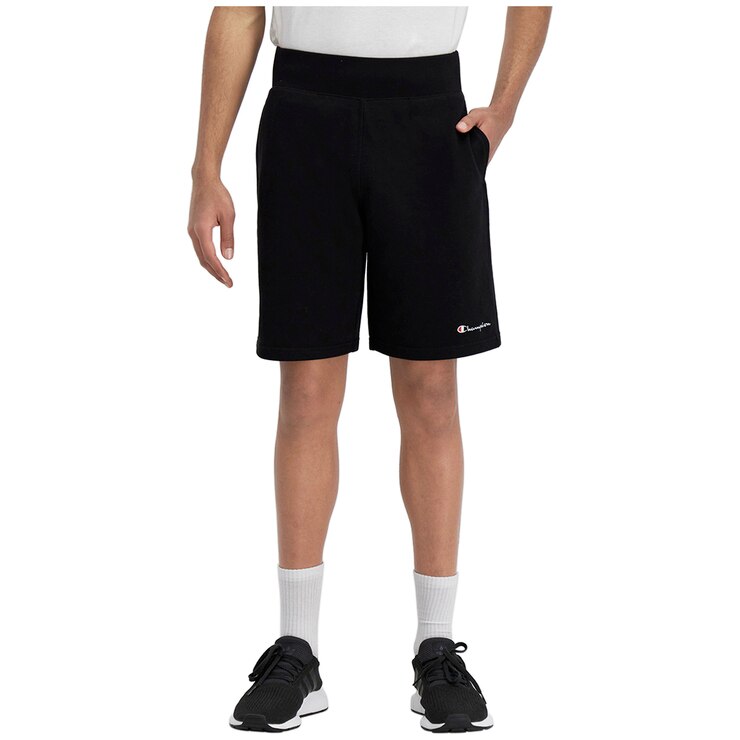 Champion Men's French Terry Shorts (Black, Medium)