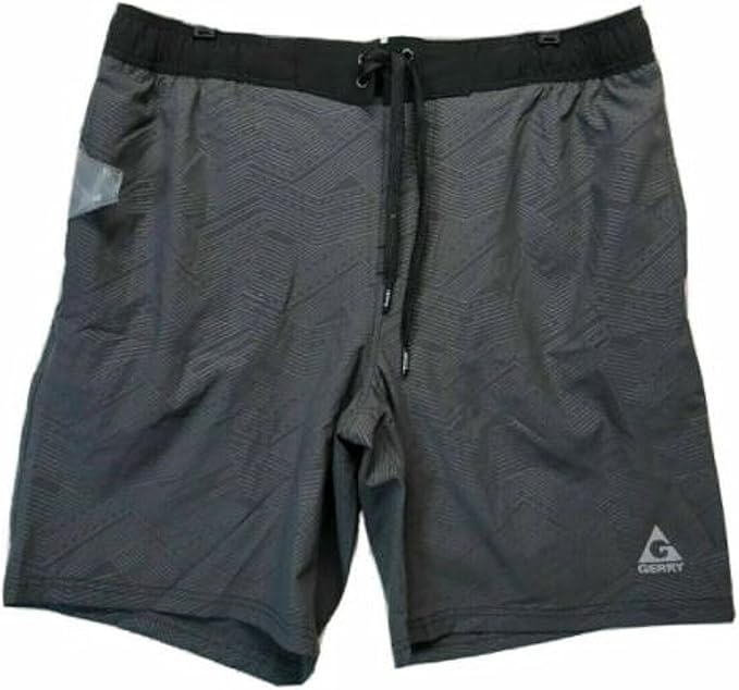 Ventures Gerry Mens Swim Trunks Board Shorts Bathing Suit 50 UPF (Slate Fin, XX-Large)