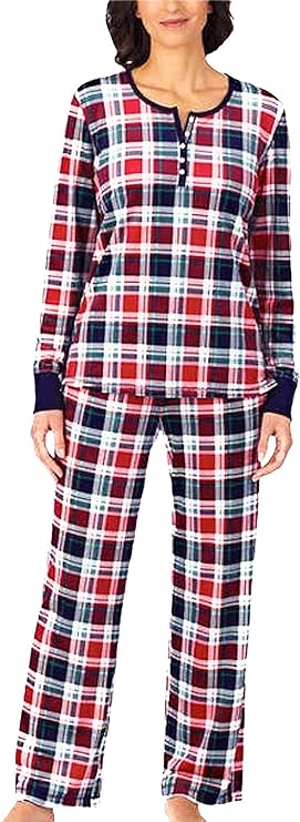 Nautica Womens 2 Piece Fleece Pajama Sleepwear Set