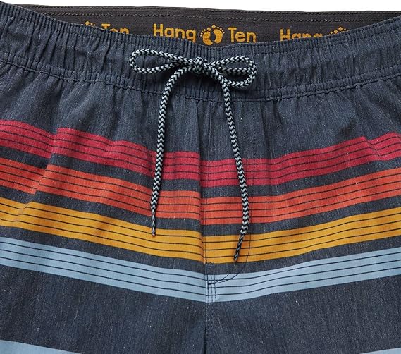 Hang Ten Men's Quick-Dry Stretch Pockets  Swim Shorts