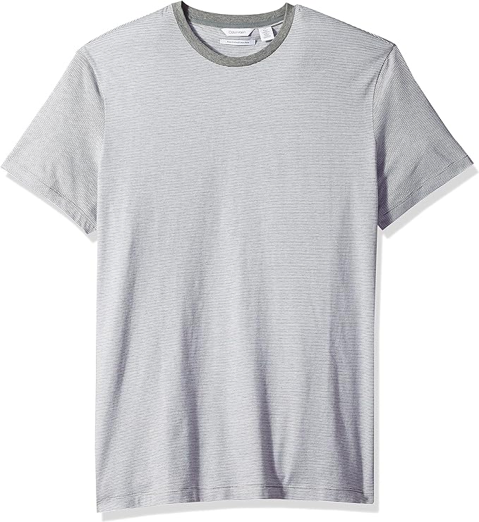 Calvin Klein Men's Short Sleeve Crew Neck Cotton T-Shirt (Heroic Grey Htr, XX-Large)