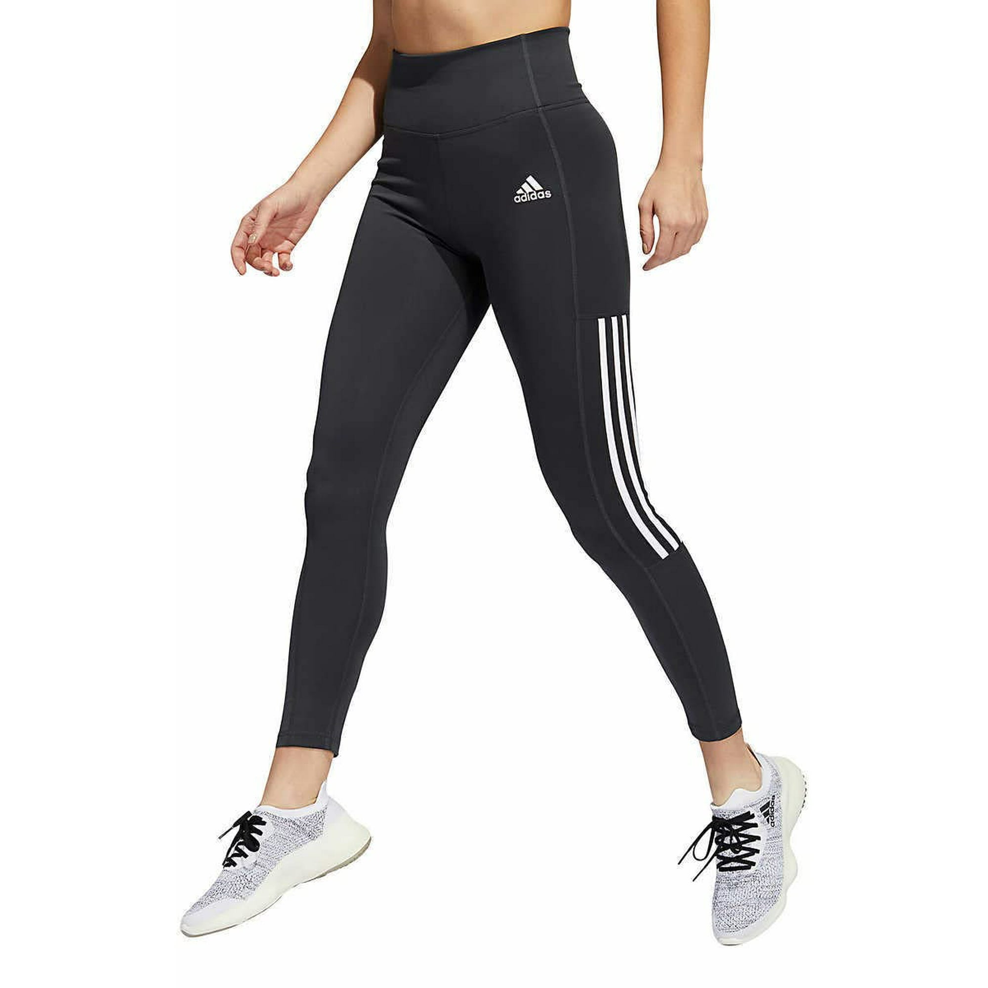 adidas Women's Lightweight High Rise 3-Stripe Mesh 7/8 Leggings