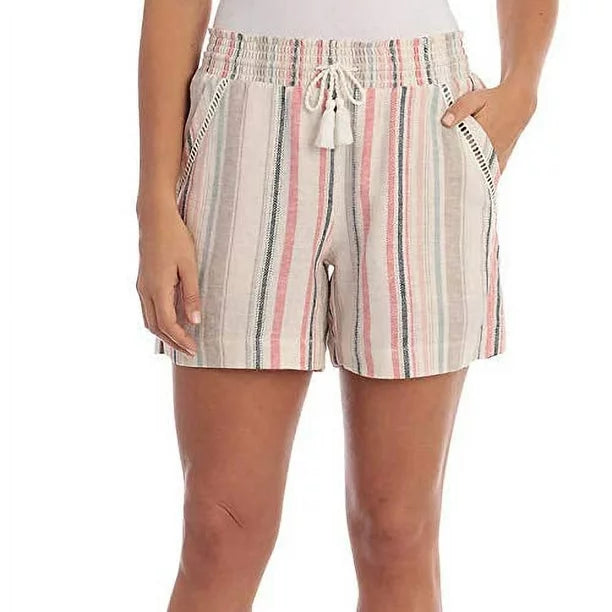 Briggs NY Women's Linen Blend Pull-On Shorts - Comfortable & Stylish Summer Bottoms