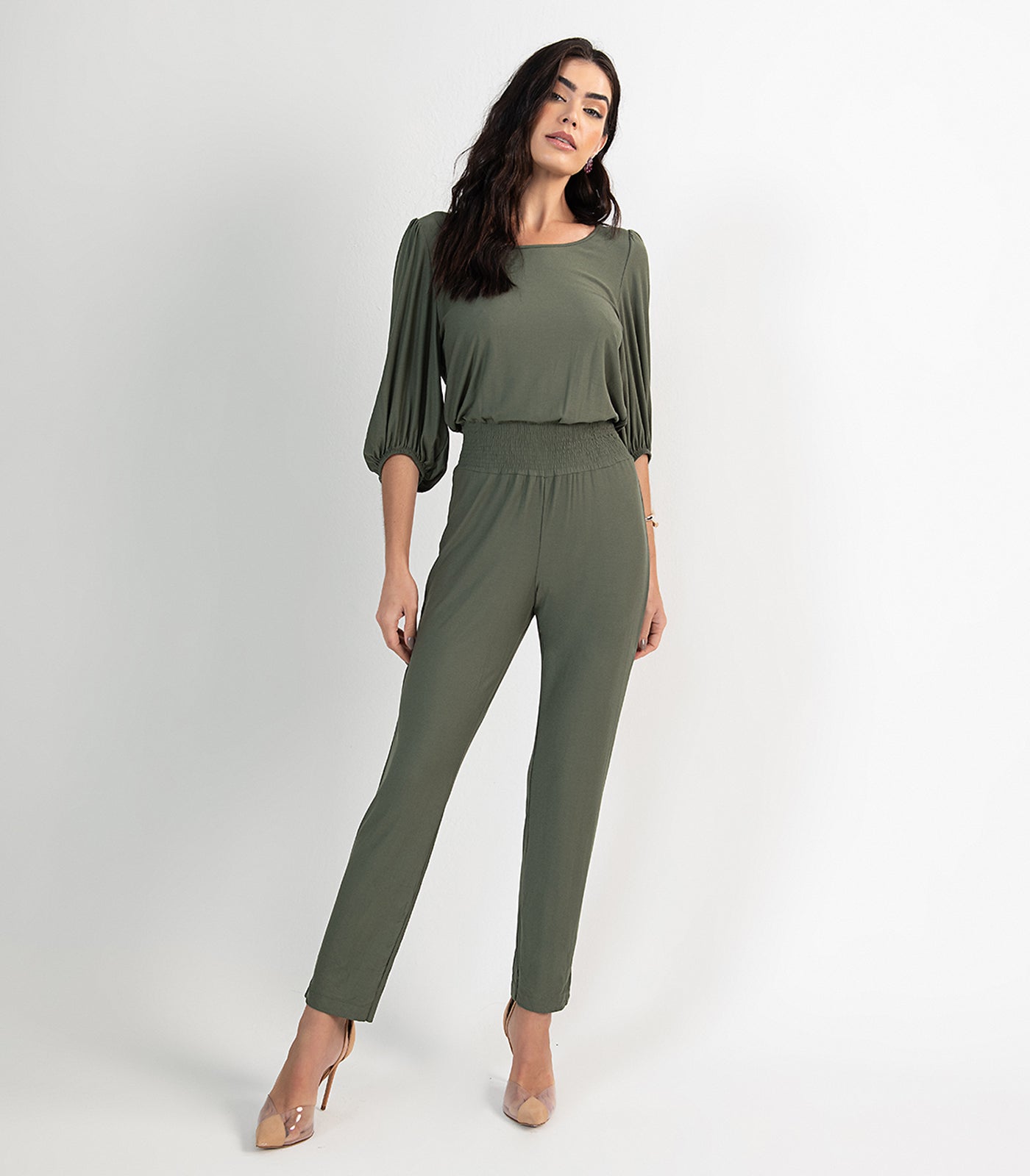 Rovitex Endless Collection Women's Jumpsuit (Olive, Large)