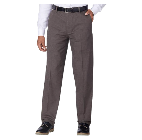 Kirkland Signature Mens Non-Iron Comfort Pant with Expander Waist