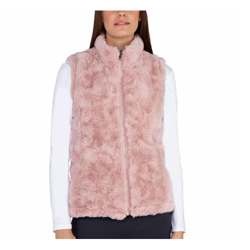 Nicole Miller Women's Reversible Faux Fur Vest - Luxurious and Versatile Fashion Essential