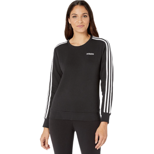 Adidas Women's 3-Stripes Crewneck Sweatshirt: Sporty Style & Comfort