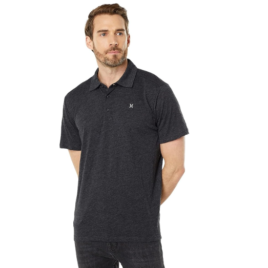 Hurley Men's Ultra Soft Stretch Moisture Wicking Performance Polo Shirt