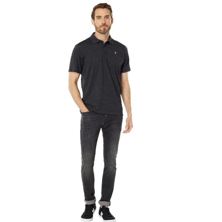 Hurley Men's Ultra Soft Stretch Moisture Wicking Performance Polo Shirt