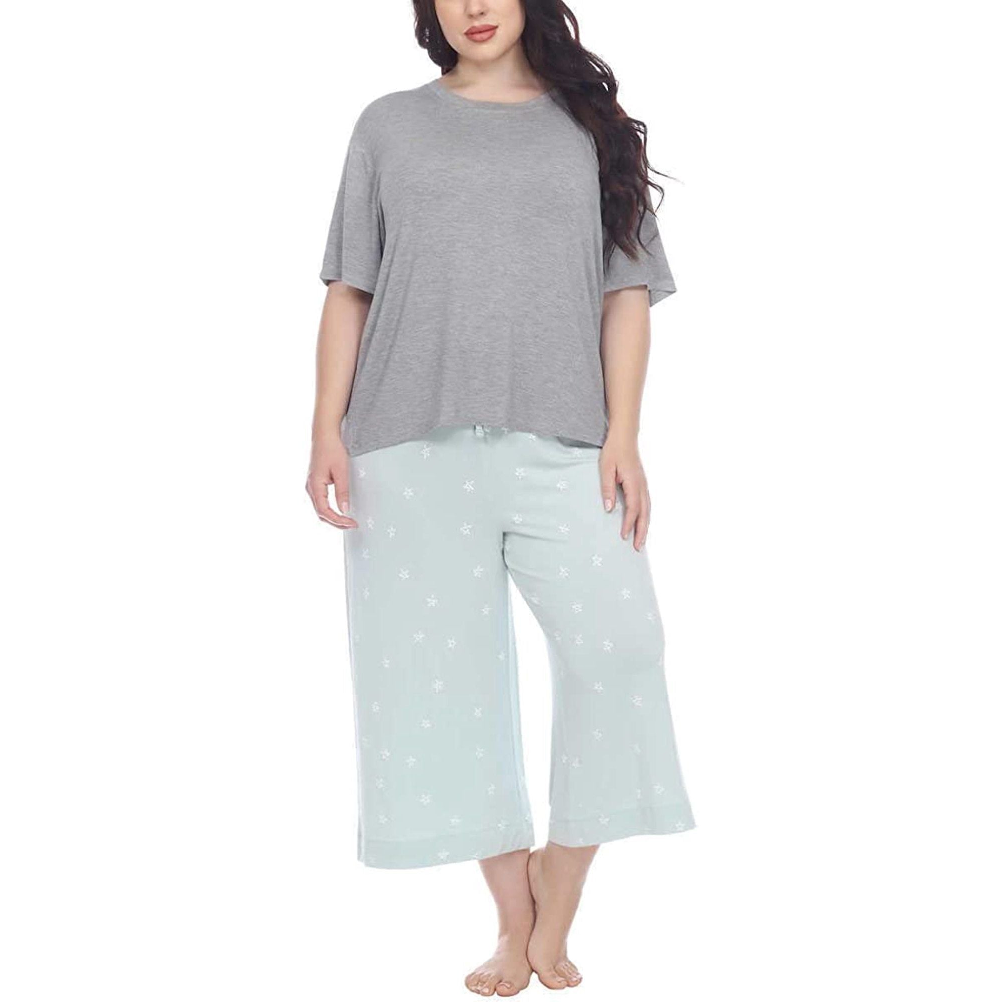 Cozy and chic Honeydew 3-piece pajama set: Long-sleeve top, shorts, and pants in soft, breathable fabric