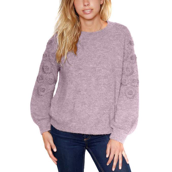 North & Co Ladies' Embroidered Sweater (Mauve, Small)