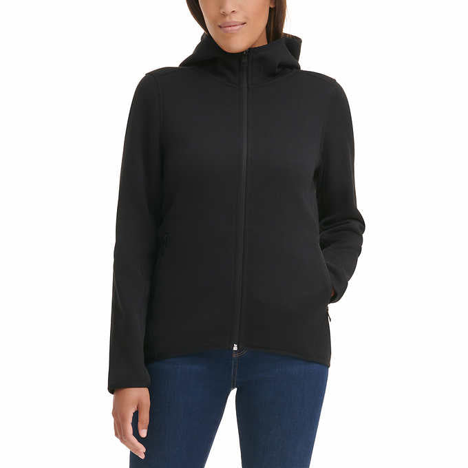 Andrew Marc Women's Fleece Jacket (Black,L)