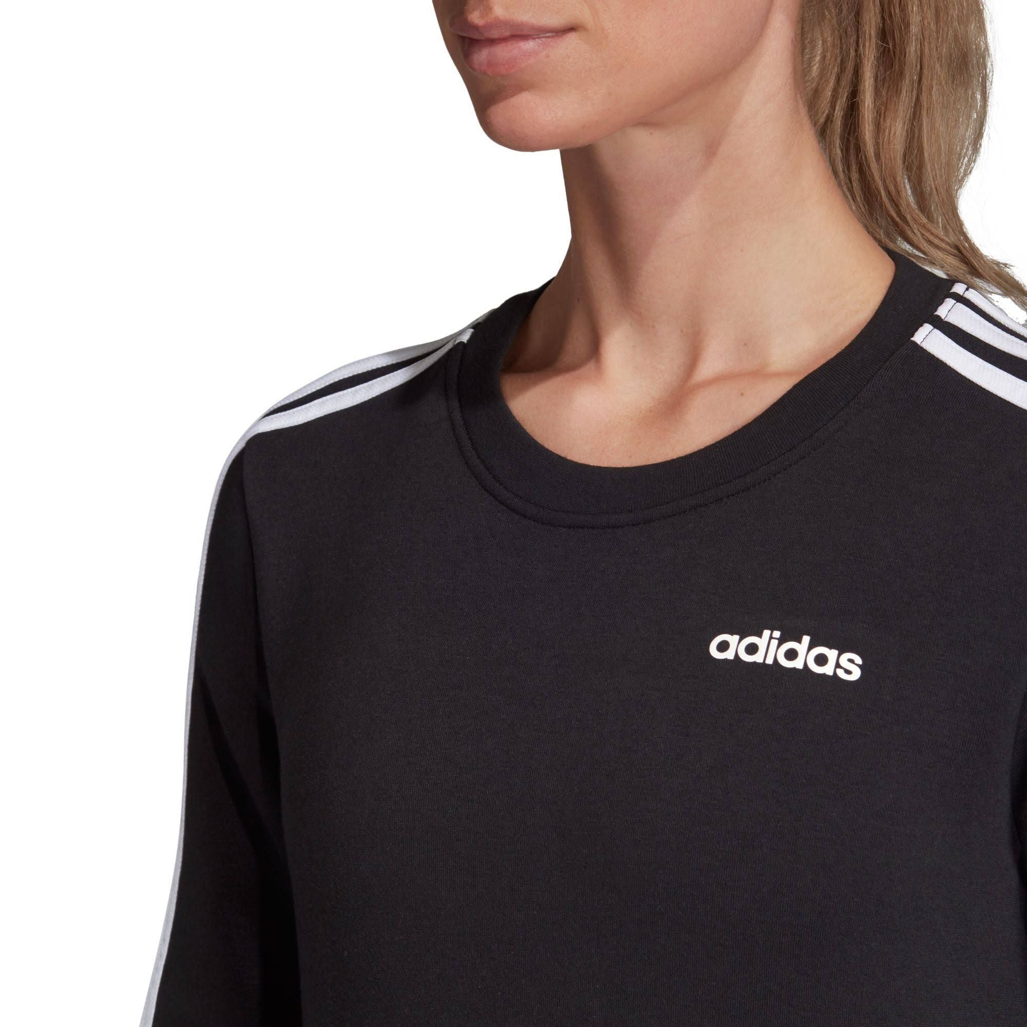 Adidas Women's 3-Stripes Crewneck Sweatshirt: Sporty Style & Comfort