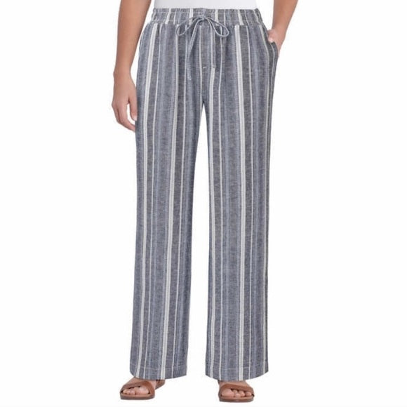 Briggs Ladies' Linen Blend Pull-On Pant (Dark Blue, S)