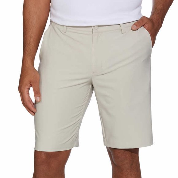 Greg Norman ML75 Luxury Microfiber Ultimate Travel Golf Shorts (Beige, 30)