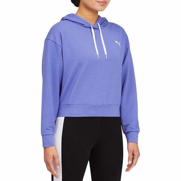 Puma Women's Modern Sport Hoodie (Hazy Blue,XL)