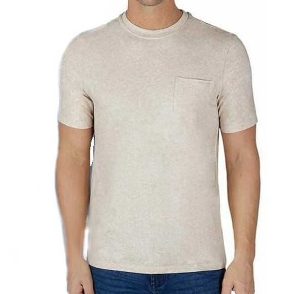 Tahari Mens super soft cotton/modal 4- way stretch shirt (Oatmeal Heather , XXL)