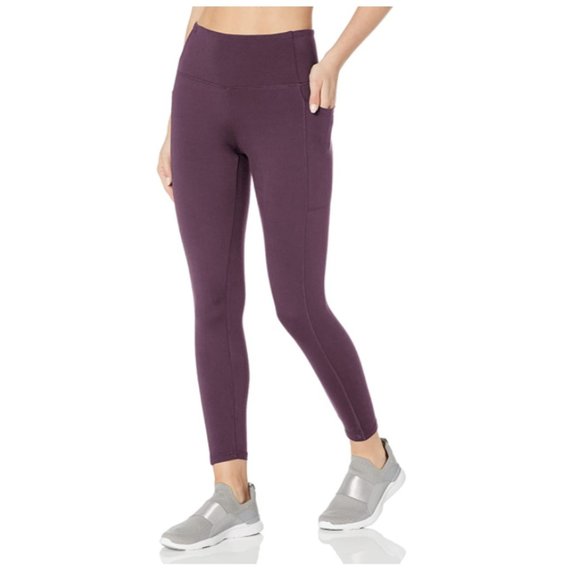 Danskin Women's Active Tight with Pockets (Winter Plum, XX-Large)