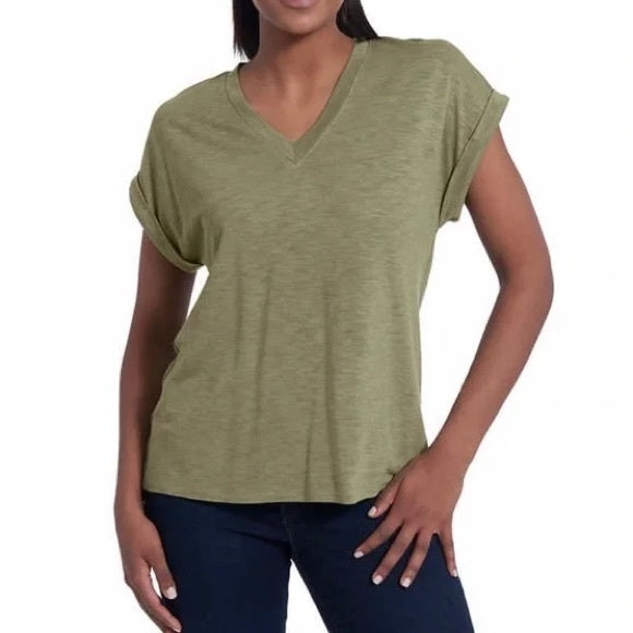 Jessica Simpson Women's  V-Neck Soft Jersey Knit Top