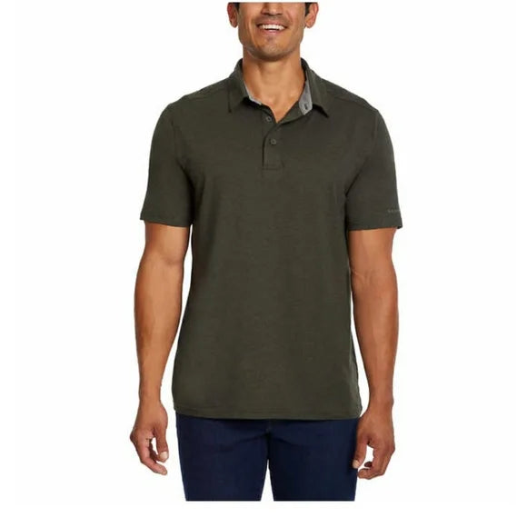 G.H. Bass & Co. Men's Performance Polo T-Shirt (Green, X-Large)